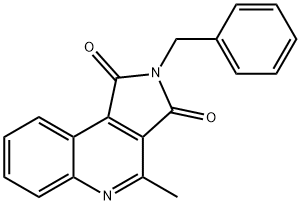 2-BENZYL-4-METHYL-PYRROLO(3,4-C)QUINOLINE-1,3-DIONE 结构式