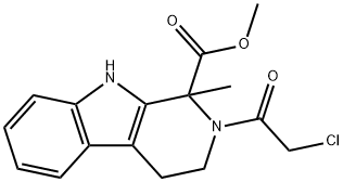 Methyl 2-(2-chloroacetyl)-1-methyl-2,3,4,9-tetrahydro-1H-pyrido[3,4-b]indole-1-carboxylate 结构式