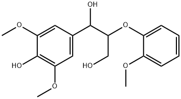 1-(4-羟基-3,5-二甲氧基苯基)-2-(2-甲氧基苯氧基)丙烷-1,3-二醇 结构式