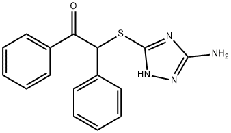 2-[(5-amino-4H-1,2,4-triazol-3-yl)sulfanyl]-1,2-diphenylethanone 结构式