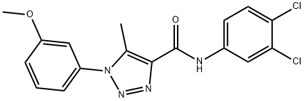 N-(3,4-dichlorophenyl)-1-(3-methoxyphenyl)-5-methyl-1H-1,2,3-triazole-4-carboxamide 结构式