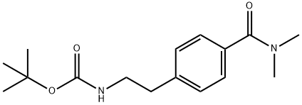 tert-butyl 4-(dimethylcarbamoyl)phenethylcarbamate 结构式