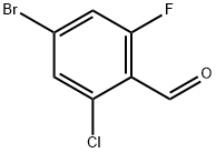 4-溴-2-氯-6-氟-苯甲醛 结构式