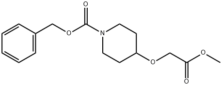 1-CBZ-哌啶-4-甲氧乙酸甲酯 结构式