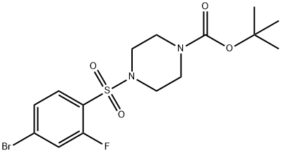 4-((4-溴-2-氟苯基)磺酰基)哌嗪-1-羧酸叔丁酯 结构式