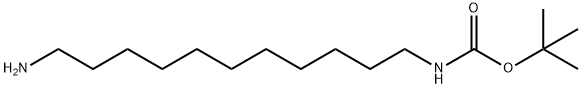 (11-氨基十一烷基)氨基甲酸叔丁酯 结构式