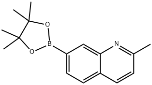 2-methyl-7-(4,4,5,5-tetramethyl-1,3,2-dioxaborolan-2-yl)quinoline 结构式