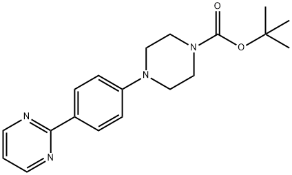 4-(4-嘧啶-2-基-苯基)-哌嗪-1-羧酸叔丁基酯 结构式