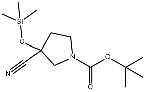 3-氰基-3-((三甲基甲硅烷)氧基)吡咯烷-1-甲酸叔丁酯 结构式