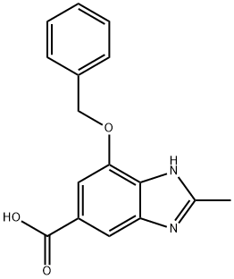4-(苄氧基)-2-甲基-1H-苯并[D]咪唑-6-羧酸 结构式