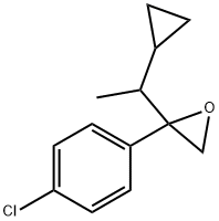 2-(4-氯苯基)-2-(1-环丙基乙基)环氧乙烷 结构式