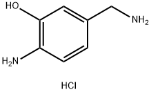 2-amino-5-(aminomethyl)phenol dihydrochloride 结构式