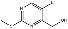 (5-溴-2-(甲硫基)嘧啶-4-基)甲醇 结构式