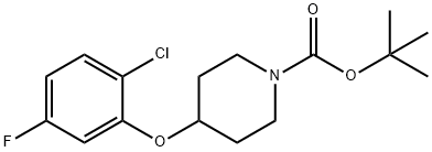 tert-butyl 4-(2-chloro-5-fluorophenoxy)piperidine-1-carboxylate 结构式