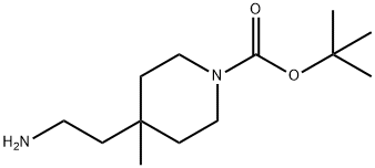 tert-butyl 4-(2-aminoethyl)-4-methylpiperidine-1-carboxylate 结构式