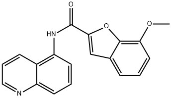 7-methoxy-N-(quinolin-5-yl)-1-benzofuran-2-carboxamide 结构式