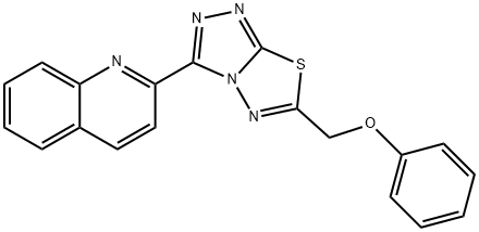 2-[6-(phenoxymethyl)[1,2,4]triazolo[3,4-b][1,3,4]thiadiazol-3-yl]quinoline 结构式