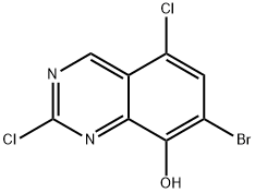 2,5-二氯-7-溴-8-羟基喹唑啉 结构式