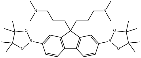 {3-[9-(3-DIMETHYLAMINO-PROPYL)-2,7-BIS-(4,4,5,5-TETRAMETHYL-[1,3,2]DIOXABOROLAN-2-YL)-9H-FLUOREN-9-Y 结构式