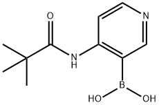 4-Pivalamidopyridine-3-boronic acid 结构式