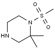 2,2-二甲基-1-(甲基磺酰基)哌嗪 结构式