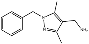 (1-苄基-3,5-二甲基-1H-吡唑-4-基)甲胺 结构式