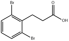 3-(2,6-二溴苯基)丙酸 结构式
