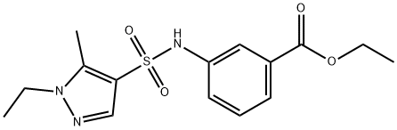 ethyl 3-(1-ethyl-5-methyl-1H-pyrazole-4-sulfonamido)benzoate 结构式