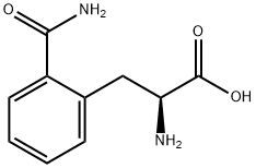 (S)-2-氨基-3-(2-氨基甲酰基苯基)丙酸 结构式