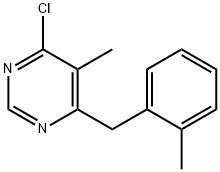 4-chloro-5-methyl-6-(2-methylbenzyl)pyrimidine 结构式
