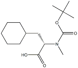 N-BOC-N-甲基-3-环己基-L-丙氨酸 结构式