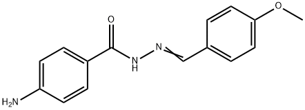 4-AMINOBENZOIC (4-METHOXYBENZYLIDENE)HYDRAZIDE 结构式