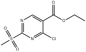 4-氯-2-甲黄酰基嘧啶-5-甲酸乙酯 结构式