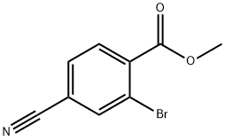 2-溴-4-氰基苯甲酸甲酯 结构式