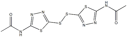 bis(2-Acetamido-1,3,4-thiadiazol-5-yl) Disulfide 结构式