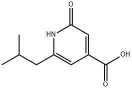 2-羟基-6-(2-甲基丙基)吡啶-4-羧酸 结构式