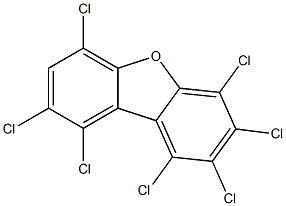 1,2,3,4,6,8,9-HEPTACHLORODIBENZOFURAN (13C12, 99%) 50 ug/ml in Nonane 结构式