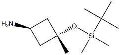 cis-3-(tert-Butyldimethylsilyloxy)-3-methylcyclobutanamine 结构式