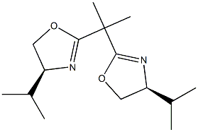 2,2-二{2-[4(S)-异丙基-1,3-噁唑啉基]}丙烷 结构式