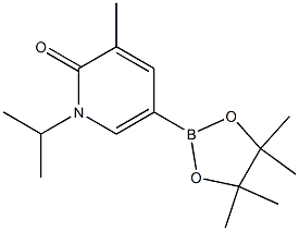 1-isopropyl-3-methyl-5-(4,4,5,5-tetramethyl-1,3,2-dioxaborolan-2-yl)pyridin-2(1H)-one 结构式