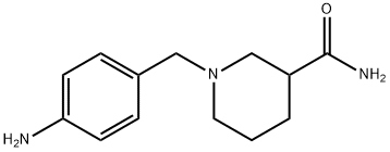 1-[(4-氨基苯基)甲基]哌啶-3-甲酰胺 结构式