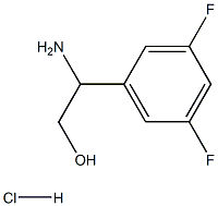 2-AMINO-2-(3,5-DIFLUOROPHENYL)ETHAN-1-OL-HCL 结构式