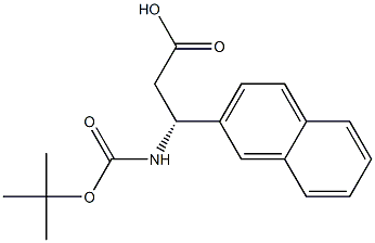 N-BOC (R)-3-胺基-3(2-萘酚基)丙酸 结构式