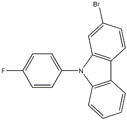 2-溴-9-(4-氟苯基)-9H-咔唑 结构式