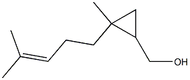 (2-methyl-2-(4-methylpent-3-enyl)cyclopropyl)methanol 结构式