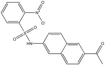 2 -乙酰基-6-(2-硝基苯磺酰氨基)萘 结构式