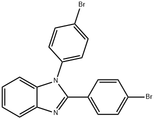 1,2-BIS(4-BROMOPHENYL)-1H-BENZO[D]IMIDAZOLE 结构式