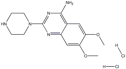 1-(4-氨基-6,7-二甲氧基-2-喹唑啉基)哌嗪二盐酸盐(盐酸特拉唑嗪杂质I) 结构式