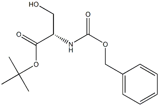 (S)-tert-butyl 2-(benzyloxycarbonylamino)-3-hydroxypropanoate 结构式