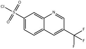 3-(三氟甲基)喹啉-7-磺酰氯 结构式